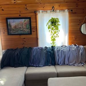 Bundle of 8 mens Dress shirts. All size L 16 & 16 1/2 34/35.